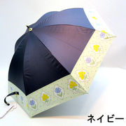 【晴雨兼用】【長傘】遮光率＆UVカット率99.9％以上！レトロフラワー柄晴雨兼用手開き傘