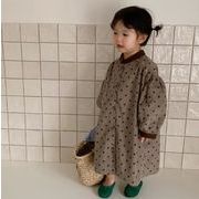 ins 新作 韓国風子供服  ワンピース  かわいい  花柄 カジュアル  子供服   長袖   女の子   ベビー服