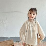 2023春新品★子供服　トップス　シャツ　80-130cm★2色