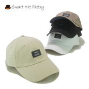 　SHF－ブラックレザータグ冷感リネンMIXローキャップ　ヤング帽子