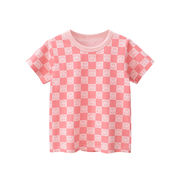 韓国版子供服  半袖 Tシャツ  夏 薄い  小童  カジュアル  笑顔プリント ラウンドネック トップス