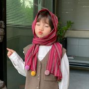 秋冬新作　赤ちゃん・子供用スクエアタオル    韓国風  子供スカーフ 赤ちゃんビブ 暖かい スカーフ