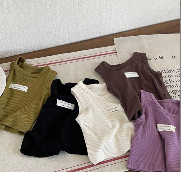 2023 韓国風子供服 トップス 女の子 子供服 ニット ベスト キッズ ベビー服 T シャツ2色