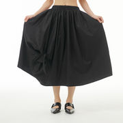 2023夏の新デザインリボン付きハーフスカート婦人服ダークでゆったりした着やせハーフスカート