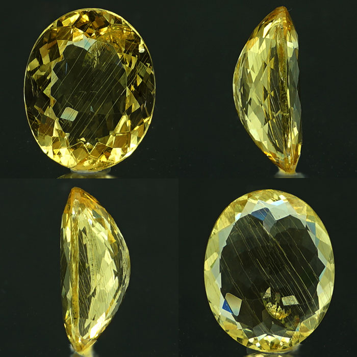イエローダンビュライト ルース ブラジル産 約4.01ct オーバルカット 