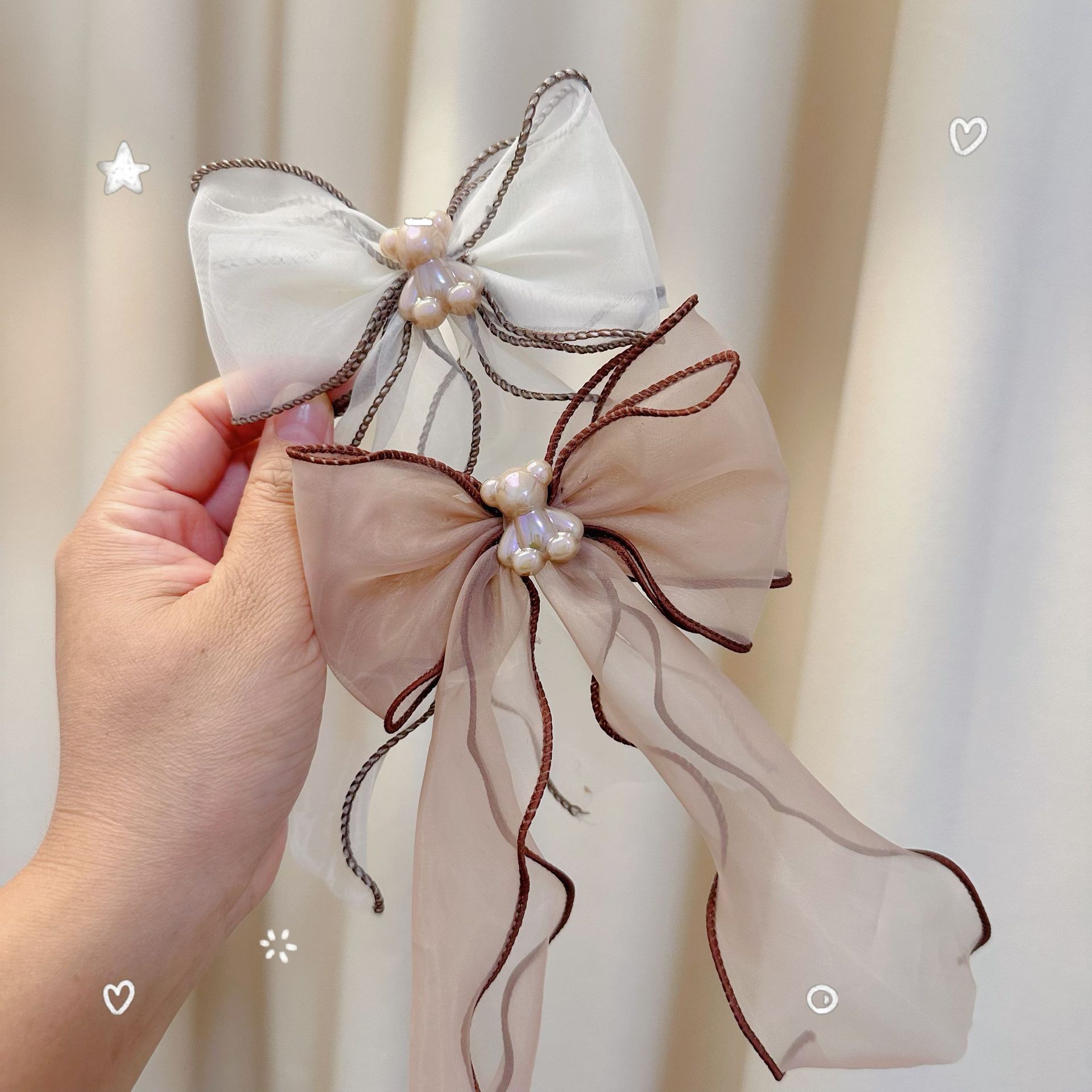 蝶結び デコパーツ 生地 パッチ 刺繍アップリケDIY ヘアアクセサリーバッグ装飾 貼り付けパーツ