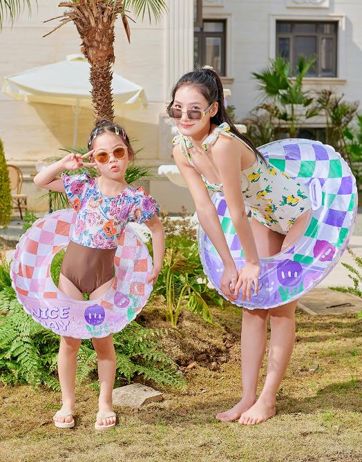 ハワイ 2023 夏人気 韓国風 子供用 浮き輪   プール用品 水遊び  大人用 砂浜 水泳   キッズ2色