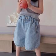 じゅんしょく  韓国子供服 ズボン  2023夏新作  デニムズボン  子供服   100cm-170cm