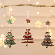 ins人気  クリスマス  つるし飾り  装飾品  鈴 ドア掛け   木質  置物  インテリア   パーティー  撮影用品