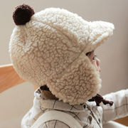 ins冬新品   韓国風子供服   ハット  キッズ服   子供用    温かい   帽子  可愛い  ふわふわ もふもふ