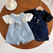 2025夏新作  韓国風子供服  ベビー服   キッズ   サロペット   オーバーオール   男女兼用  2色