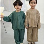 春秋  韓国風子供服  キッズ服   カジュアル   トップス+ズボン   セットアップ    ニット   2色