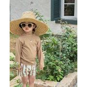 夏 韓国風子供服  水着 ハワイ 長袖  ベビー服  男の子  キッズ 砂浜 水泳 セットアップUVカット