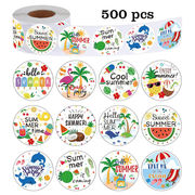 ご褒美シール　ロールシール　ありがとうシール  手帳ステッカー　1点500シート　封印シール