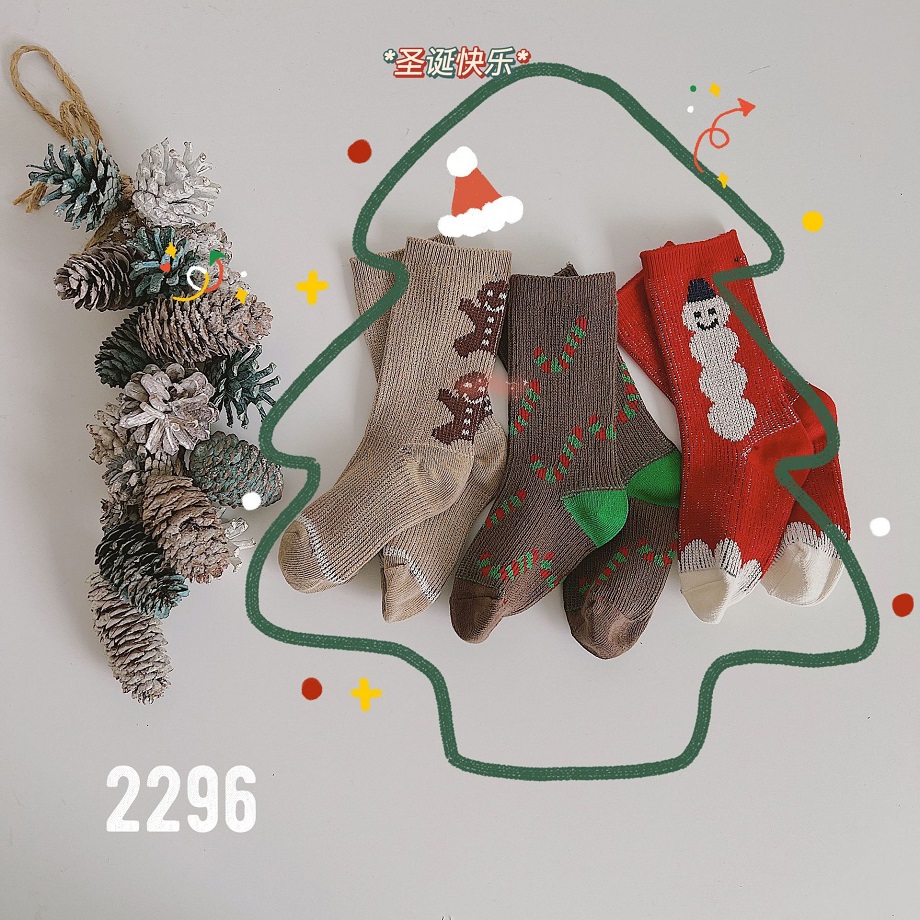 ins人気  クリスマス  韓国風子供服  キッズ靴下    ソックス     男女兼用  可愛い   3色