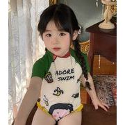 2024 夏 韓国風子供服  キッズ服    つなぎ水着  ビーチ  リゾート   水着    水泳  キッズ水着 2色