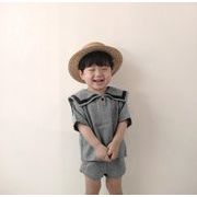 2024 夏 韓国風子供服  キッズ服  男女兼用  トップス+ショートパンツ  セットアップ  2色