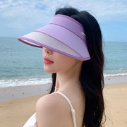 日除け帽子女性キャペリン夏の顔カバー紫外線防止自転車サンバイザー太陽帽子
