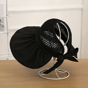 新作の黒ゴムキャペリンサンバイザー旅行サンバイザーレディース風ワイドサイドカバー帽子