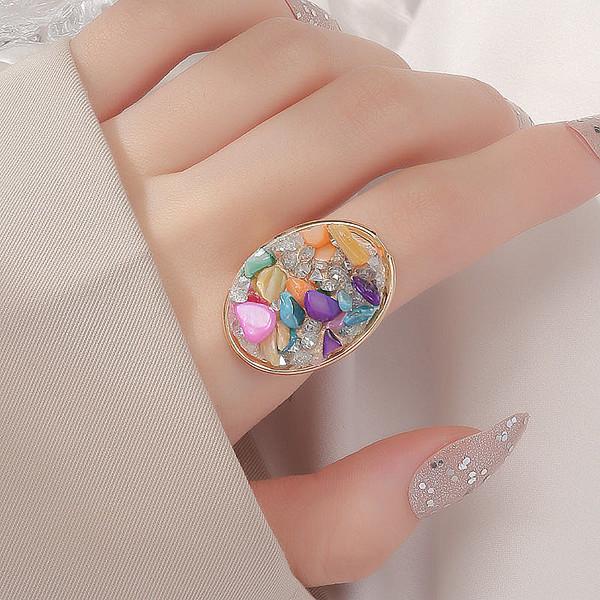 2023新品指輪 マルチカラーレディース リング フリー アクセサリー　韓国ファッション