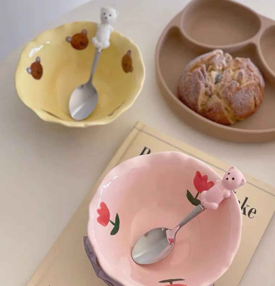 撮影用    ins   韓国風    食器   写真道具   レトロ   サラダボウル   朝食   飯茶碗