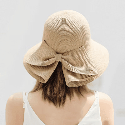 レディース新作 ストローハット 麦わら帽子 折りたたみ可能 小顔効果 日焼け止め つば広い 蝶結び 草編み