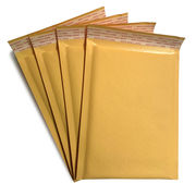 クッション封筒【黄色い　100枚／５０枚売り】 のりテープつき エアパッキン 梱包用