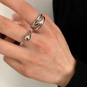 指輪　リング　アクセサリー　メタル　不規則　韓国ファッション　デザイン