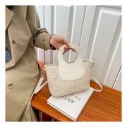 【バッグ】・レディース・気質・草編みかごバッグ・ショッピング袋・手提げ鞄・トートバッグ