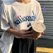 レディース向けTシャツ★♪カジュアル★韓国ファッション★英字半袖♪トップス★♪2色 M-XXL