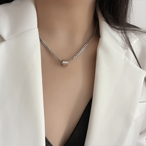 【大人風】金アレ対応素材　S925コーティング silverring   ネックレス