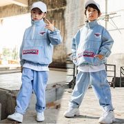 キッズダンス衣装 ヒップホップ キッズ ダンス衣装 セットアップ キッズダンス デニム