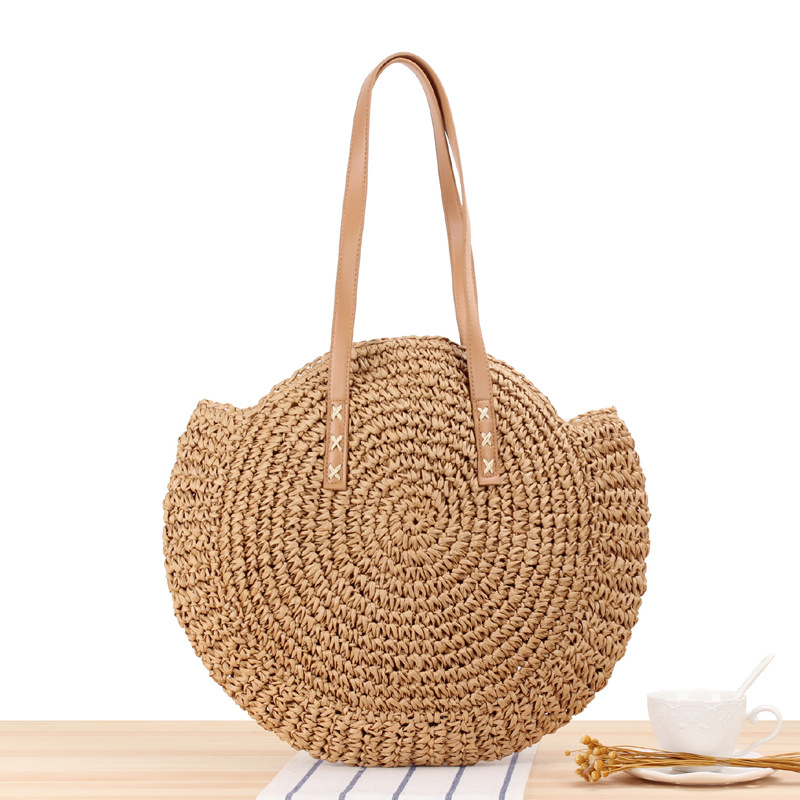 シンプルな丸みを帯びたシンプルな丸みを帯びたシンプルな丸みを帯びた編み物のビーチバッグ