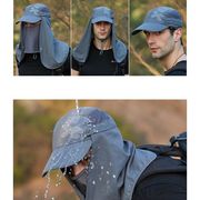 帽子 キャップ UVカット 多機能 メンズ レディース マスク付き 撥水 通気性 メッシュ 紫外線対策