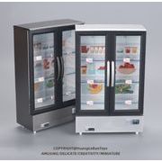 冷蔵庫 発光発声 ミニチュア ドールハウス用  置物   模型     撮影道具  写真用品  プラモデル  3色