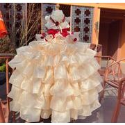 犬服  猫犬兼用 ペット用品  ドレス  ワンピース いちご  洋服 ペット服ネコ雑貨 可愛い  2色