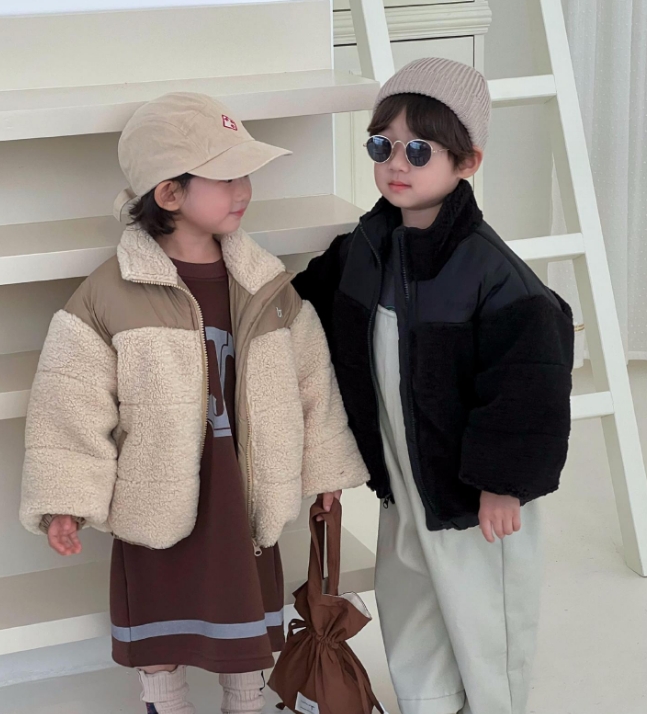 冬新作  韓国子供服    ベビー    キッズ服  コート  トップス  男女兼用  可愛い  もふもふ  2色
