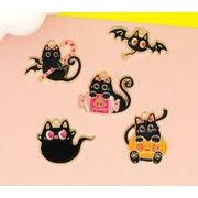猫  ハロウィン   ペンダント 合金  デコパーツ DIY      手芸diy用デコレーション   手作り