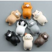 新品 冷蔵庫のマグネット  ミニチュア  模型   猫  置物   磁石 デコパーツ    モデル    玩具   8色