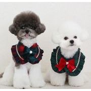 秋冬人気      ペット用品 ペット服  首輪  クリスマス  小型犬服 可愛い  ストール  犬服2色