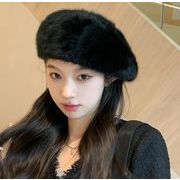 韓国風  新作 レディース   ハット  帽子  キャップ  ベレー帽 ファッション もふもふ  3色