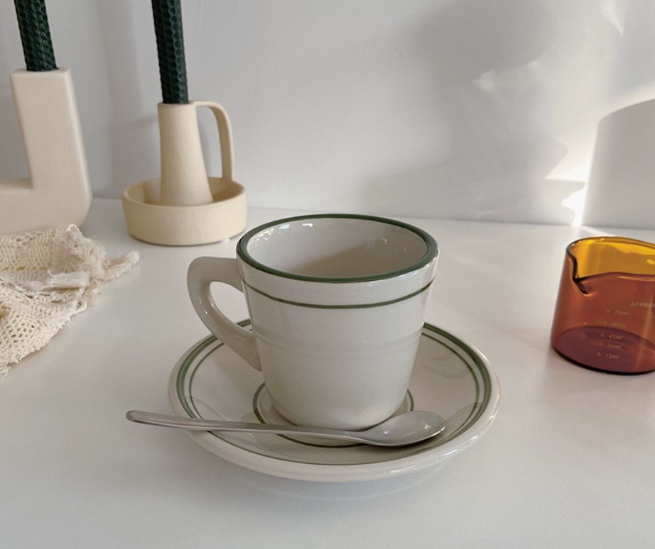 韓国風   撮影道具   ins   置物   飾り   コーヒーカップ+皿セット   マグカップ    贈り物