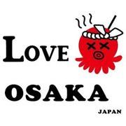 FJK 日本のTシャツ お土産 Tシャツ LOVE OSAKA 白 Mサイズ T-218-M