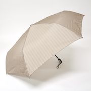 紳士用折りたたみ傘　先染めストライプ　自動開閉　雨晴兼用傘