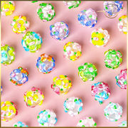 【12色】瑠璃ビーズ 小花 立体的 デコパーツ DIYパーツ アクセサリーパーツ ハンドメイド ブレスレット