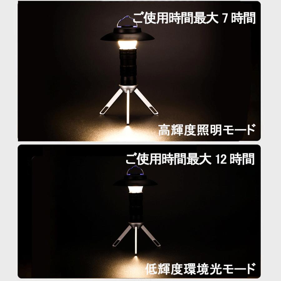 懐中電灯 多機能 2個セット ミニ 三脚付き キャンプランタン