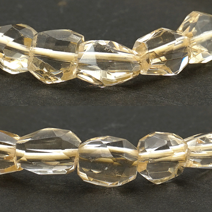 シトリン タンブルカットブレスレット 9×5mm ブラジル産 Citrine