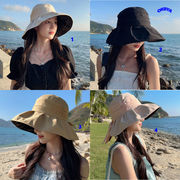 UVカット 帽子 ハット 日焼け防止 つば広 小顔効果 折りたたみ 外線対策 日除け帽子 UPF50+ 56-58cm