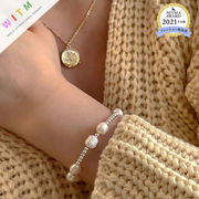真珠 ブレスレット 腕飾り レトロ 925シルバー アクセサリー ファッション 高級感