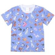 【キッズアパレル】キャッツ＆ドッグス 子供用Tシャツ いっぱい パターン キッズ120